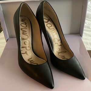 Women’s black leather heels Sam Edelman size 10 high heels